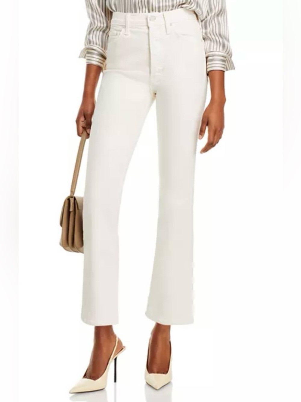 MOTHER The Tripper High Rise Ankle Jeans in Cream Puff | Size 30